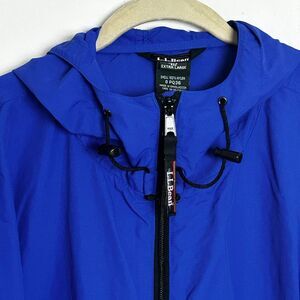 L.L. Bean Rain Jacket Mens XL Blue Nylon Hiking Long Sleeve Quarter Zip Pullover